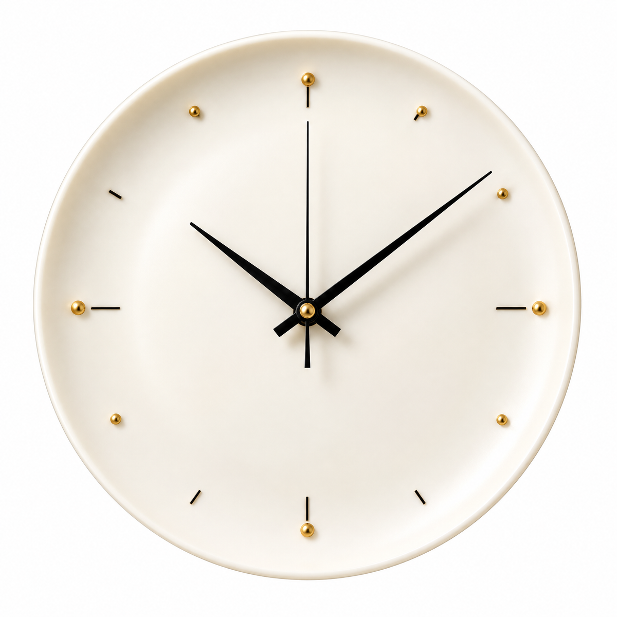 𝑽𝒆𝒙𝒒𝒖𝒓𝒊𝒍™ Ivory Minimalist Wall Clock
