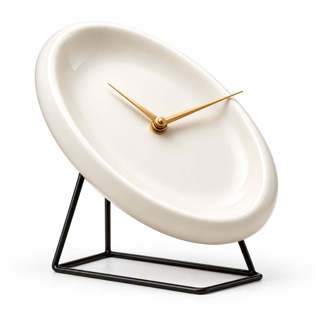 𝑽𝒆𝒙𝒒𝒖𝒓𝒊𝒍™ Organic Oval Ceramic Table Clock