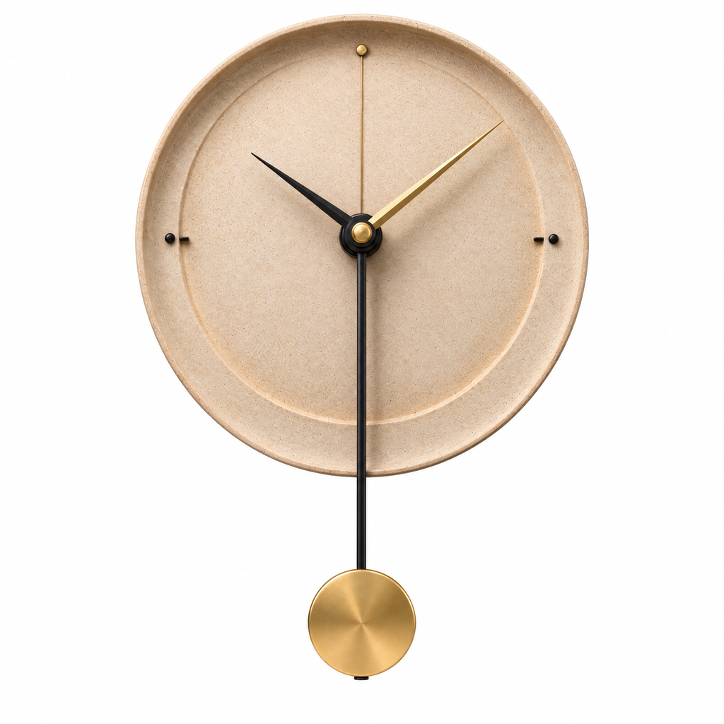 𝑽𝒆𝒙𝒒𝒖𝒓𝒊𝒍™ Sand-Tone Pendulum Wall Clock